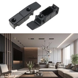 Create idea 2pcs Multi-Clip Clip Connector Bracket Mounting Plate Suitable for Most Wall Panels Baseboards Fascias Cladding Black (64x15x15mm)