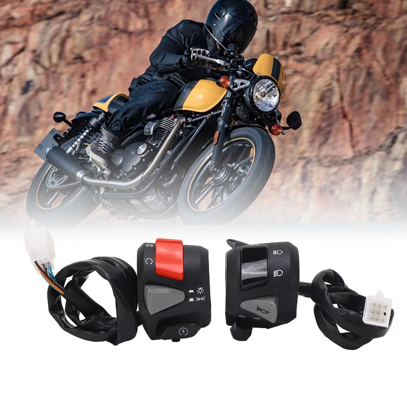 Motorcycle Handlebar Switch 7/8in Turn Signal Horn High Low Beam