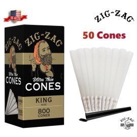 Zig-Zag® Ultra Thin Paper Cones King Size 50 Pack & Tube