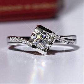 Unbranded 925 Sterling Silver Classic Angel's Kiss Adjustable Ring