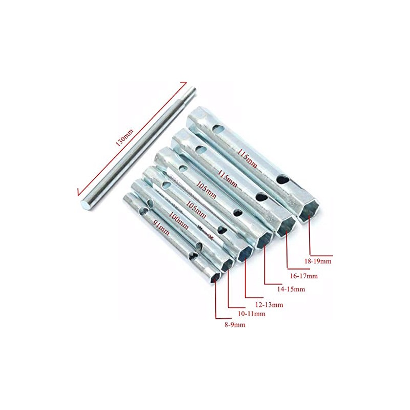 6PCS Dual-Ended Wrench Socket Plumber Back Nut Tap Spark Plug