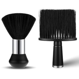 JJUNW Pack of 2 Neck Brush, Hairdresser Brush, Soft Hairdresser Hair Brush, Neck Duster Brush Set, Barber Accessories, Barber Dusting Hairbrush for Hairdresser Shop, Salon, Hair Cleaning, Dust Removal