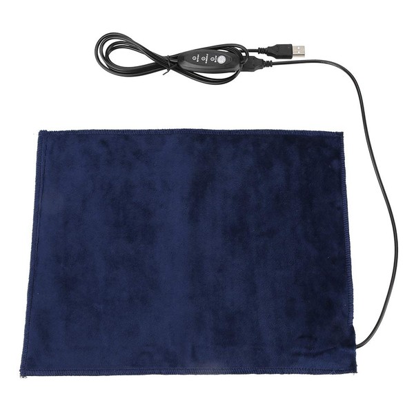 Fafeicy 5V 2A USB Heating Pad, 3-Mode Adjustable Temperature, Foldable, Washable, 24 x 30 cm, 45 °C, for Warming Shoulder, Neck, Waist, Back, Belly and Pillow or Pet Bed
