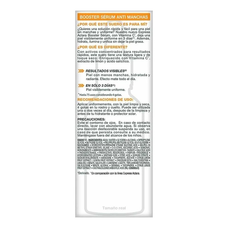  Sérum Antimanchas con Vitamina C - Garnier Express Aclara