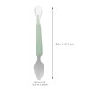 1pcs Double Head Baby Spoon,Silicone Baby Fruit Scraping Mud Spoon