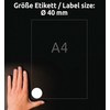 Avery Zweckform 5080 Jam Labels, A4, 240 Round Labels Removable,