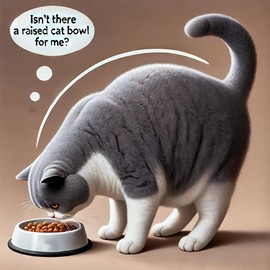 Elevated Cat Food Bowl for Indoor Cats and Cat Toy Set, Raised Cat Bowl, Cat Dishes for Food and Water, Cat Wet Food Bowl, Pet Bowls Cat, Eco-Friendly Bamboo Cat Bowl