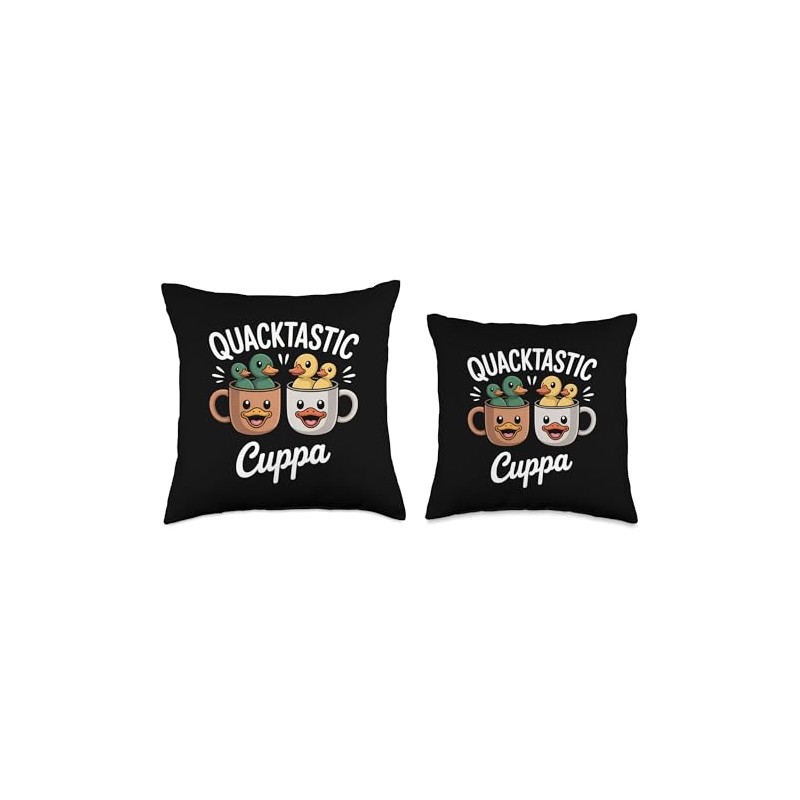 QUACKTASTIC Cuppa Coffee Lovers Throw Pillow
