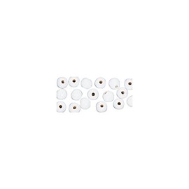Rayher Perle Legno Fsc 100%, Lucidate, 6Mm Ø, Bianco, Busta 115Pz, 1250102