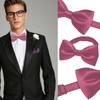 Guokoo Bow Ties for Men Solid Color Bow Tie Pre-Tied