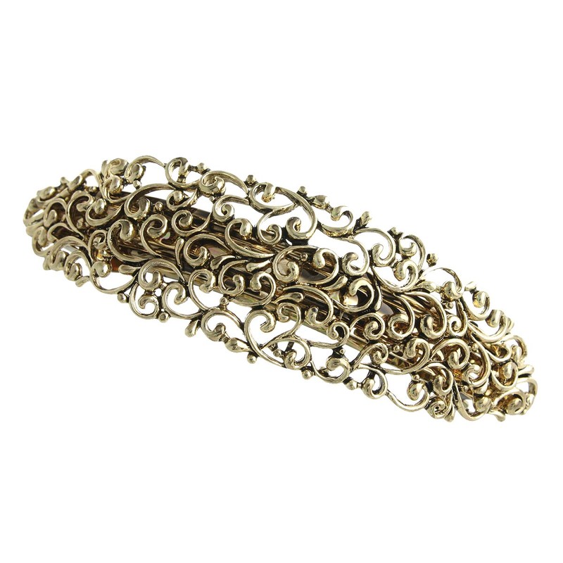 ヴァンテーヌ VINGTAINE アイビー デザイン バレッタ 蔦 ヘアアクセ ヘアアクセサリー メタル アンティーク調