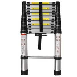 LABLT Aluminum Extendable Ladder Collapsible Ladder Folding Telescoping Ladder, Multi-Use, 330 lbs Capacity, 10.5FT/12.5FT/14.5FT