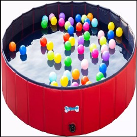 V-HANVER Dog Pool Pets Bathing Tub Plastic Wading Kiddie Pool