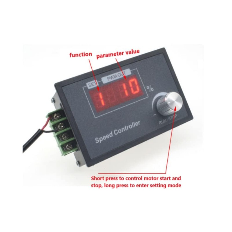 Aideepen DC Motor Speed Controller, PWM DC 6-60V 12V 24V