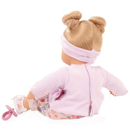 Götz 2320955 Muffin BliBlaBlume Puppe - 33 cm große Babypuppe mit blauen Schlafaugen, Blonde Haare und Weichkörper - Weichkörperpuppe in 7-teiligen Set