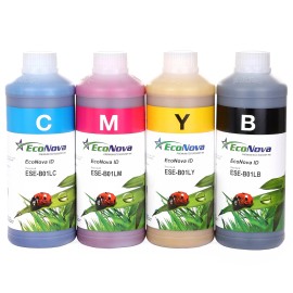 InkTec EcoNova ID Solvent Ink for Roland Epson Piezo Printers 1 Liter Bottle - Black