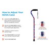 NOVA Designer Walking Cane with Offset Handle, Lightweight Adjustable Cane