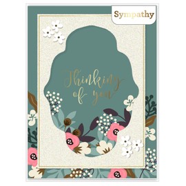American Crafts 5 x 7 Inch Glitter & Foil Thinking Greeting Cards