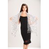 Central Chic Women's Stunning Sequin Evening Scarf - In Silver