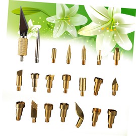 OSALADI 22PCS Copper Soldering Iron Tips Set for Pyrography Leather Woodworking DIY Projects Durable Resistant Copper Material for Creative Design and Crafting