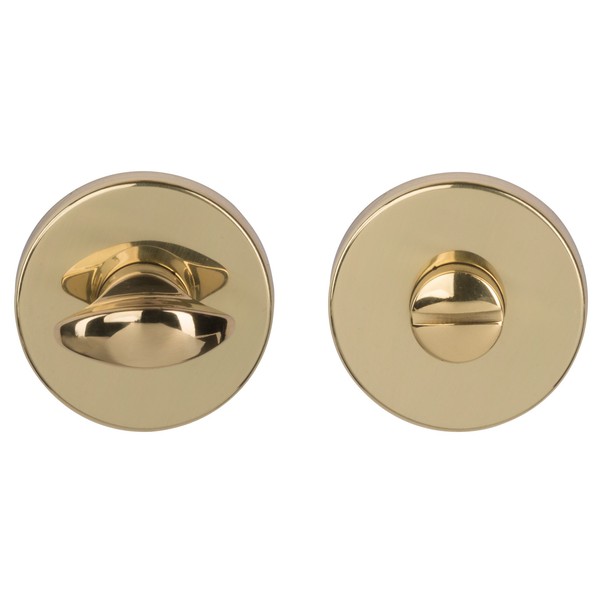 Alpertec WC rosette with locking bolt polished brass Handle set