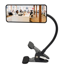 Ampper Ampper Glass Clip On Security Mirror, Flexible Convex Cubicle Mirror for Personal Safety and Security Desk Rear View Monitors or Anywhere (6.69" x 2.95", Rectangle)