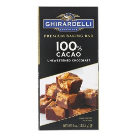 UD_Ghirardelli Premium 100% Cacao Unsweetened Chocolate Case of 12-4 Oz Flavored Sweet Chocolate by Twix