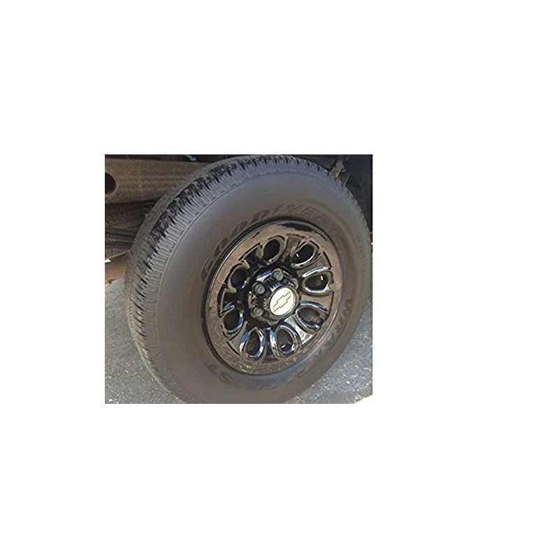 Fits Silverado, Tahoe, Sierra, Yukon 17" Wheels-Gloss Black Wheel Skins
