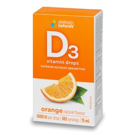 Platinum Naturals Vitamin D3 Drops Orange 15mL