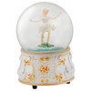 Gold and White Swan Ballerina 100MM Musical Water Globe Plays