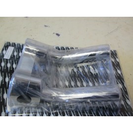 ROADKROME -  HANDLEBAR RISER SET - 6" RISE  OVAL - 3" CENTER TOP CLAMP - 1" BAR