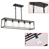 XILICON Kitchen Island Lighting Farmhouse Chandeliers Black 5 Light Modern
