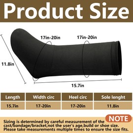 Shupakul 2 Pcs Leg Cast Cover with Zipper-Below The Knee Cast Sock Cover-Stretchy Leg Cast Sleeve for Men Women Plaster Protection Anti-Scratch