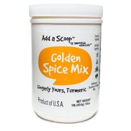 Add a Scoop Golden Milk Golden Spice: Gingerly Yours Turmeric w / Turmipure | Delicious for Blending, Juices or Mix w/ Oatmeal (Gluten Free, Non GMO, Halal, Vegetarian), 16oz