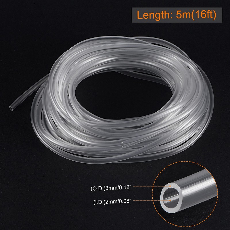 sourcing map PVC Transparent Hose Vinyl Hose 2 mm ID