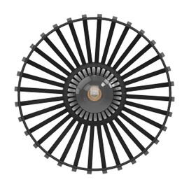 EGLO Ceiling light fixture Mogano 3, flush-mount ceiling lamp in monochrome design, black metal living room and hallway lighting, E27 socket, Ø 11 in