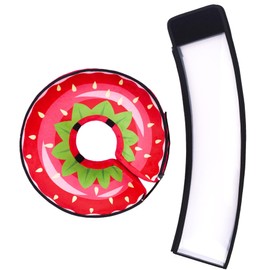 Transparent Shield Accessory for Inflatable Dog Cone Collar,Clear Shield Replacement with Zipper, Paired with MARIYAGO Inflatable Dog Donut Collar for Use (Blak Transparent, Medium+)