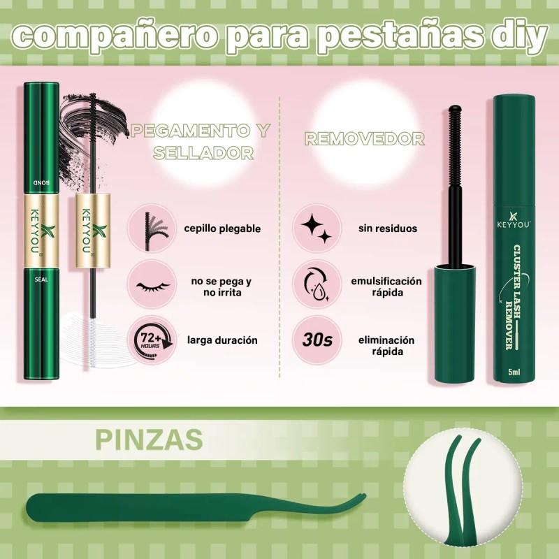 Kit De Extensiones De Pestañas Flora Raíces Invisibles