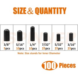 Unbranded (100 PCS) CARBURETOR & VACUUM RUBBER CAP PLUG ASSORTMENT KIT INTAKE VACUUM LINES