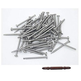 #10 × 2" Pan Head Phillips Drive Self Drilling Screws 410 Stainless Steel Self-Tapping Screws 100pcs