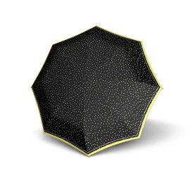 Knirps X1 Plain Pocket Umbrella with EVA Hard Case in an Umbrella Design, 100% Polyester, High-Quality Workmanship, Wind Tunnel Tested, Manual, Small, Compact, Light & Reliable X1, Flakes Black