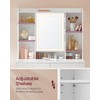 VASAGLE Vanity Desk with Mirror and Lights, Makeup Vanity with