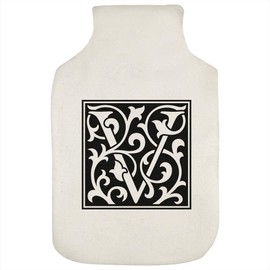 'Decorative Letter V' Hot Water Bottle Cover (HW00023798)
