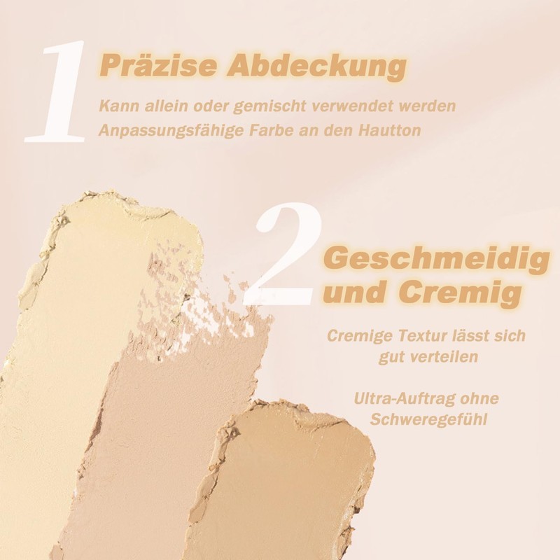 Full Cover Concealer Palette, 3-in-1 Concealer Cream, 3 Colours Concealer