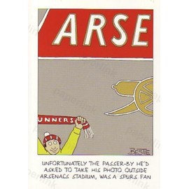 Humour Blank/Birthday Greeting Card (PLK4456) - Football Supporter - Arsenal
