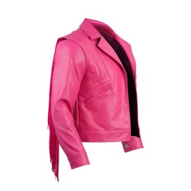 Naywig Faux Leather Western Cowboy Jacket With Fringes Garret Garrison Cosplay Costume For Mens And Boys-XL