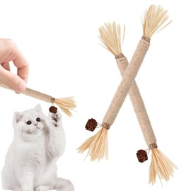 Bagentry 3 Pack Silvervine Sticks for Cats Chewers, Natural Cat Chew Stick, Interactive Kitten Chew Playthings, Silver Vine Chew Sticks for Indoor Kitty Nip Teeth Cleaning Dental Care Biting (3)