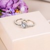 EVER FAITH Sparkly Round Cubic Zirconia Wedding Ring Beautiful Eternity