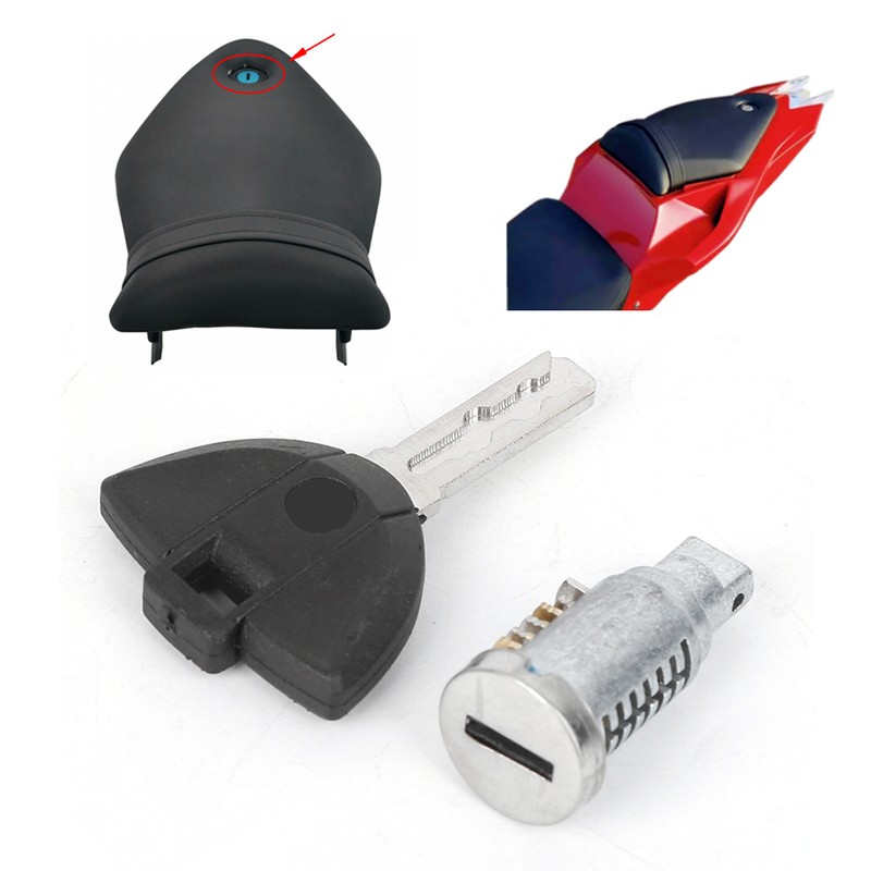 Motorcycle Rear Passenger Seat Lock Core Key Set Fit for