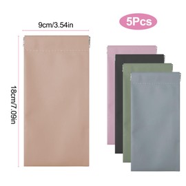 Newpop Glasses Case (5 Pieces), Soft Glasses Case, Sunglasses Bag, Glasses Case, Leather Glasses Bag, Sunglass Protective Case, Sunglasses Case, Sunglasses Case, N/A